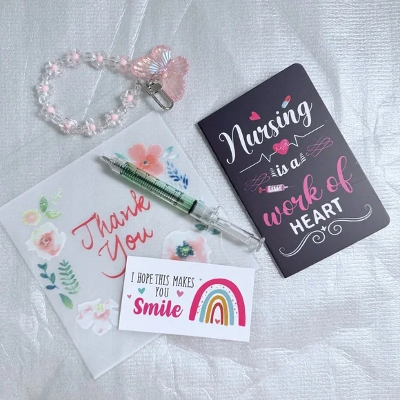 Nurse 5 Gifts Bags Mini Pocket Notepads, Pens, Key Charm - Picture 3 of 9